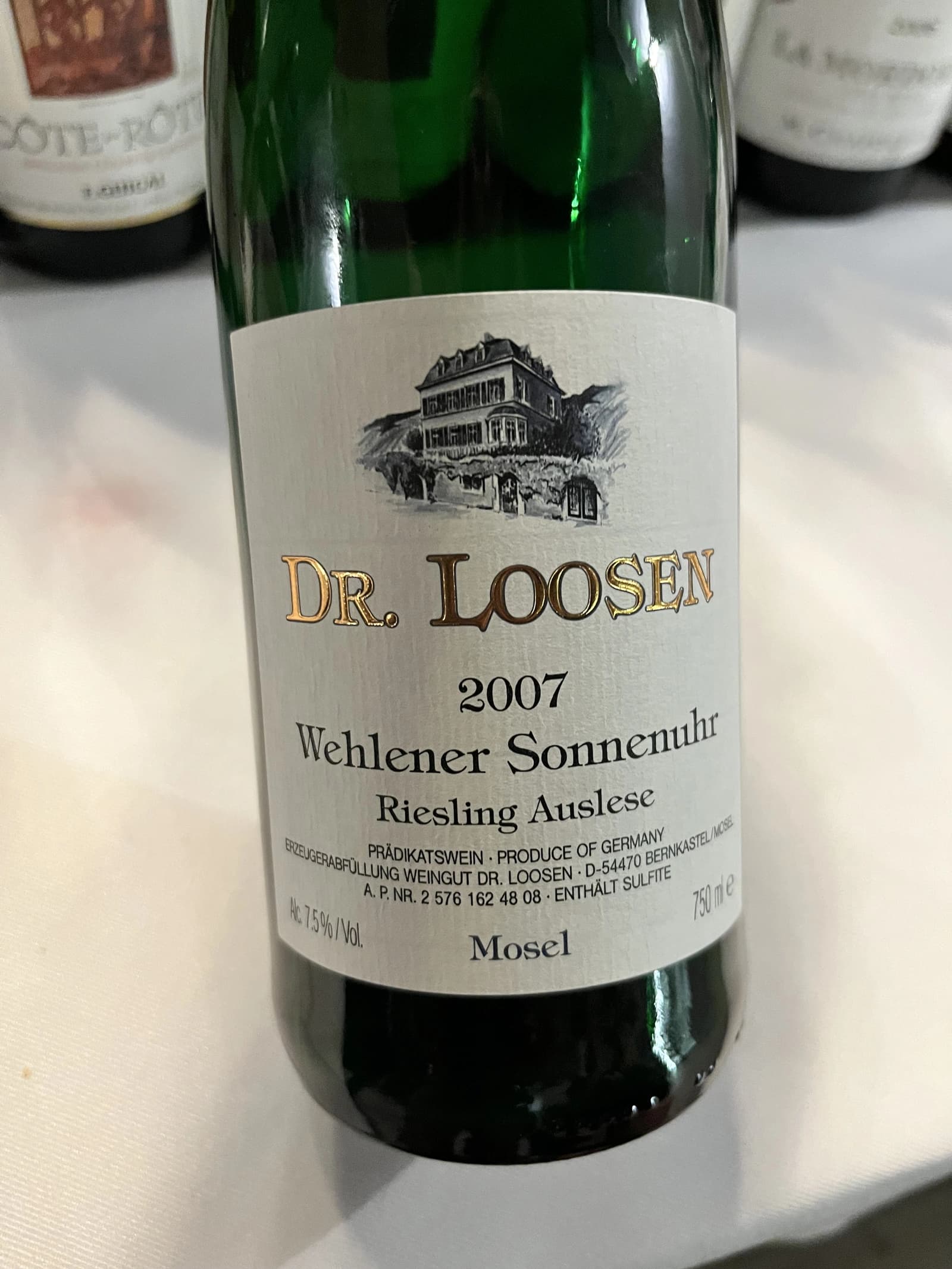 Dr. Loosen Wehlener Sonnenuhr Riesling Auslese Prädikatswein 2007